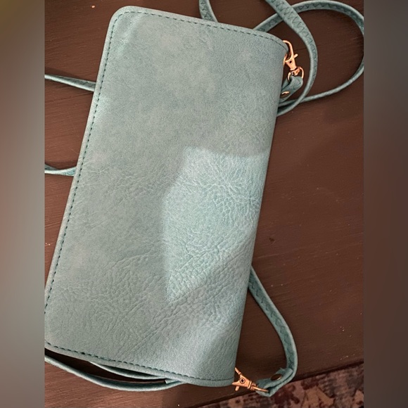 Maurice cross body blue/ aqua marine pocketbook or clutch. - Picture 3 of 8